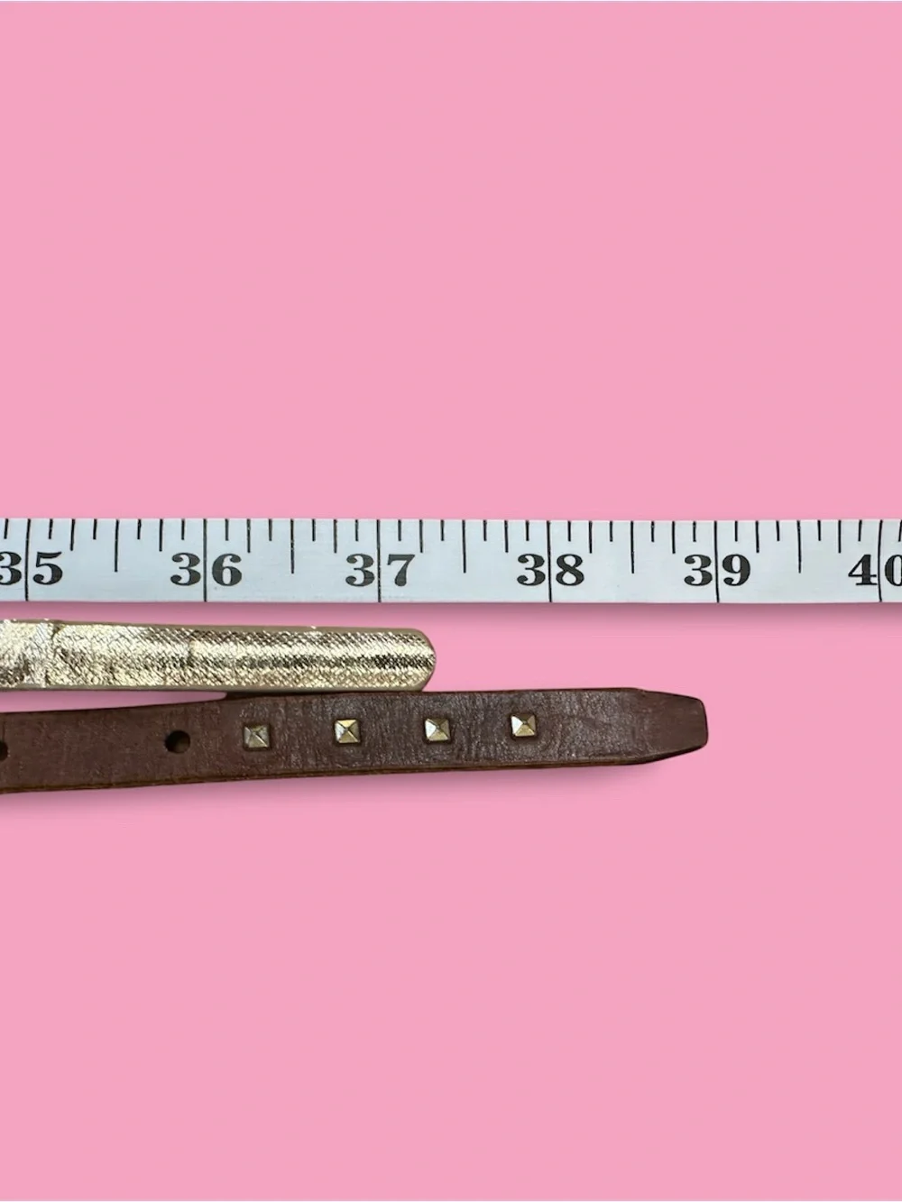 BUNDLE OF 2 Belts - Gold and GAP Brown Leather Skinny Belts